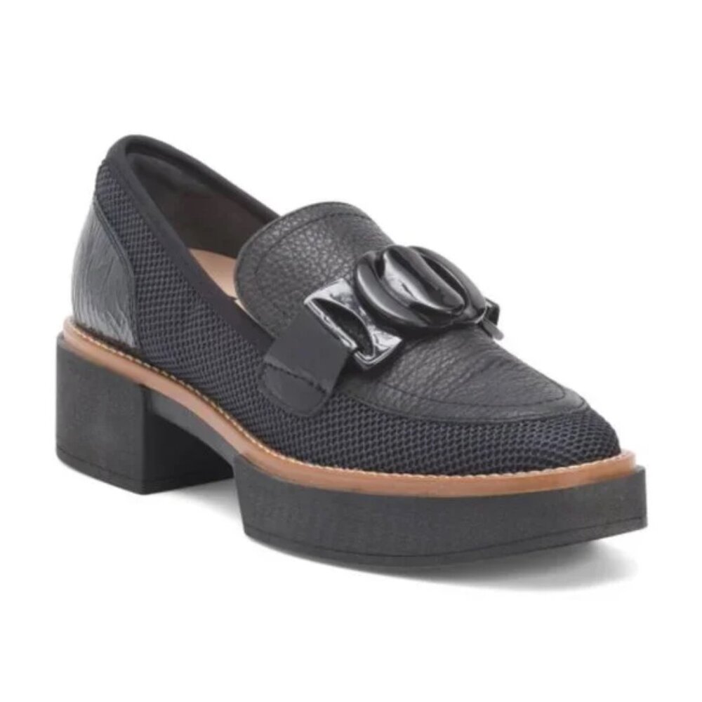 NIB DOLCE VITA Leather Sandey Women Loafers Black / Size 9